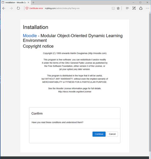 Installation starten
