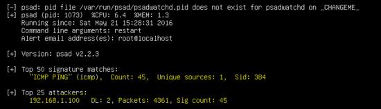 Unterschrift des Angreifers.