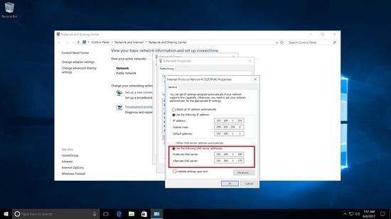 Hinzufügen von sekundären DNS