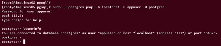 Benutzer postgresql prüfen
