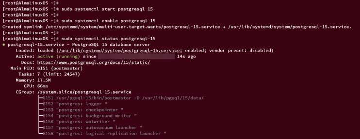 Postgresql-Dienst überprüfen