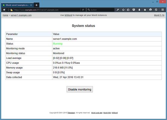 Systemstatus überwachen.