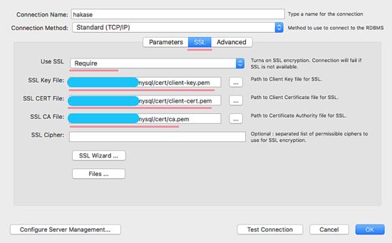 SSL-Konfiguration für MySQLWOrkbench