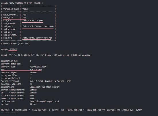 SSL für MySQL aktiviert, aber Root-Benutzer immer noch nicht ohne SSL verbunden.