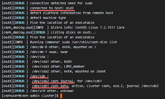 OSD-Knoten erfolgreich zum Cluster hinzugefügt