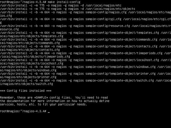 Nagios-Beispielkonfigurationsdateien installieren