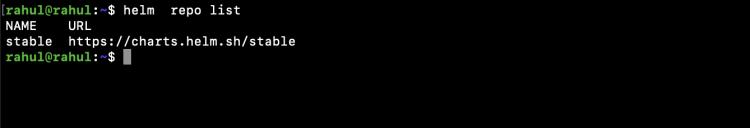 Lokale Helm Repo-Liste prüfen