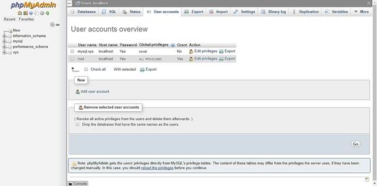 Datenbankbenutzer anlegen