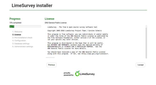 Installation starten