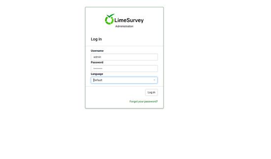 Anmeldung bei LimeSurvey