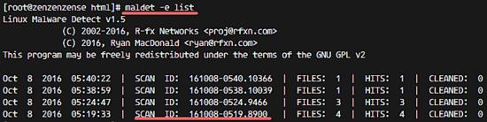 Eine Liste von Malware-Berichten anfordern