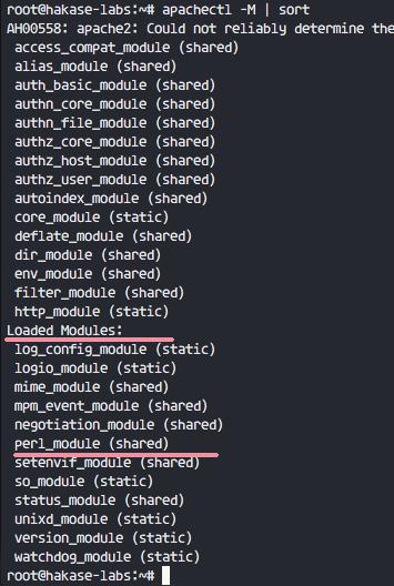 Apache Perl Modul aktivieren