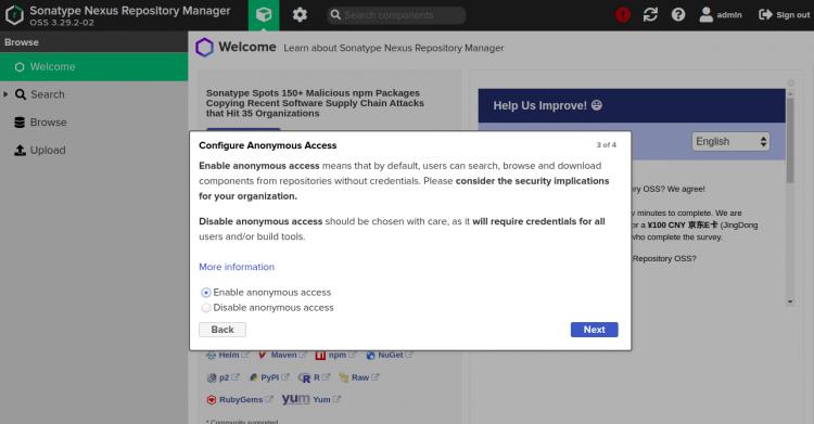 Anonymen Zugriff konfigurieren