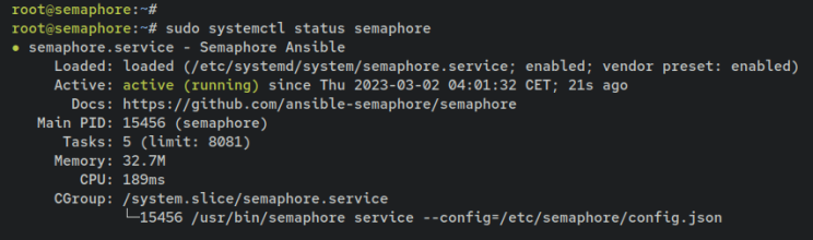 Ansible-Semaphore verifizieren