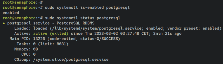postgresql verifizieren