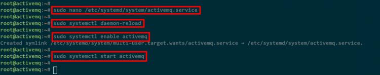 actyivemq als systemd-Dienst einrichten
