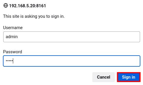 Anmeldung bei der activemq Web-Konsole