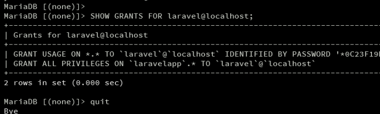 Privilegien anzeigen