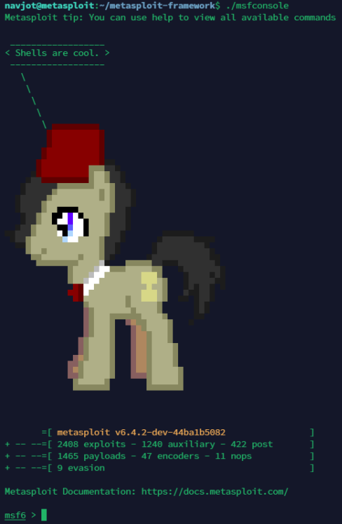 Metasploit Console Output