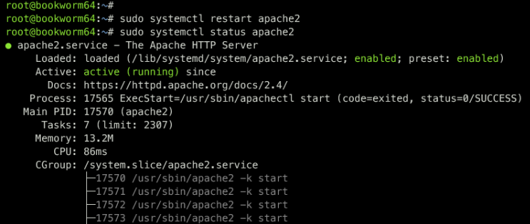 Apache-Dienst prüfen