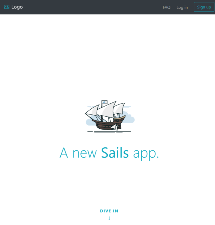 Sails.js Demo App Seite