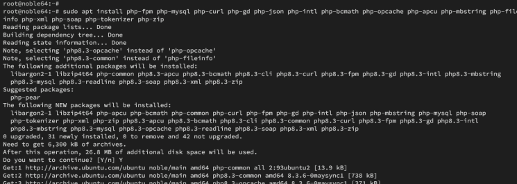 php-fpm installieren