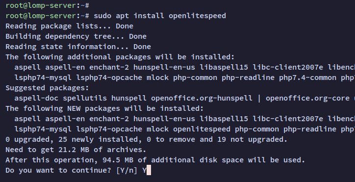 openlitespeed installieren