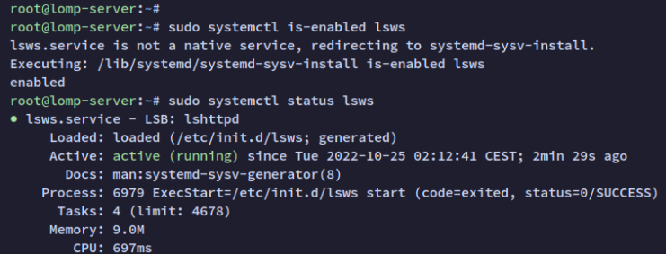 openlitespeed prüfen
