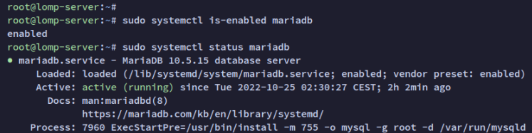 mariadb prüfen