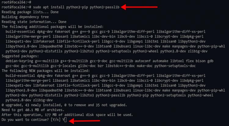 Python Pip und Passlib-Bibliothek installieren