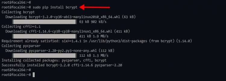 Bcrypt-Bibliothek installieren