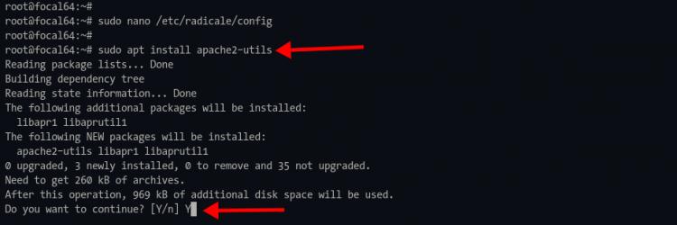 Installiere das Apache utils Paket