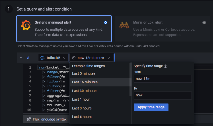 Grafana Alert-Typ bearbeiten