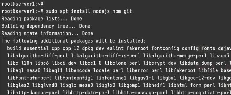 installiere nodejs und npm