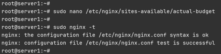 nginx-Einrichtung