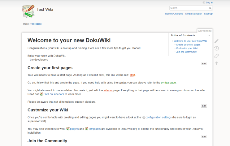 dokuwiki-Startseite