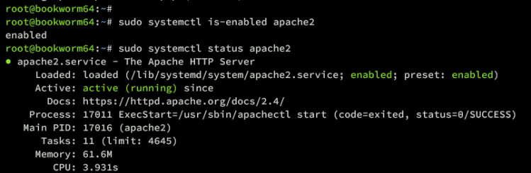 apache2 überprüfen