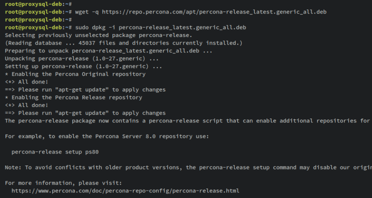 percona repo installieren