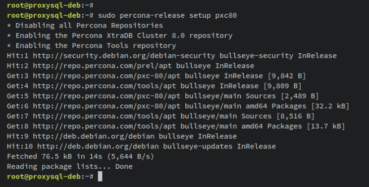 Percona Repo aktivieren