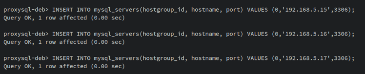 mysql-Server zu proxysqlk hinzufügen