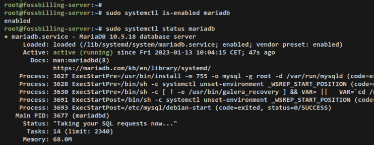 mariadb prüfen
