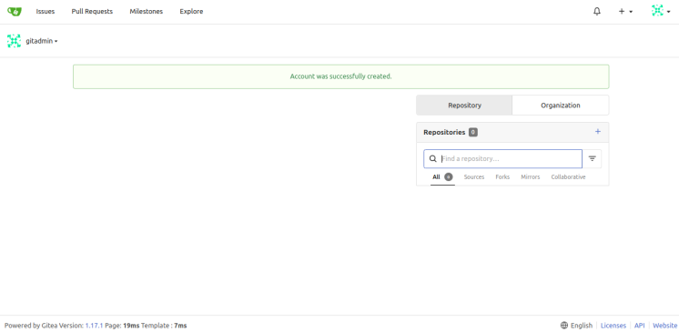 Gitea Dashboard