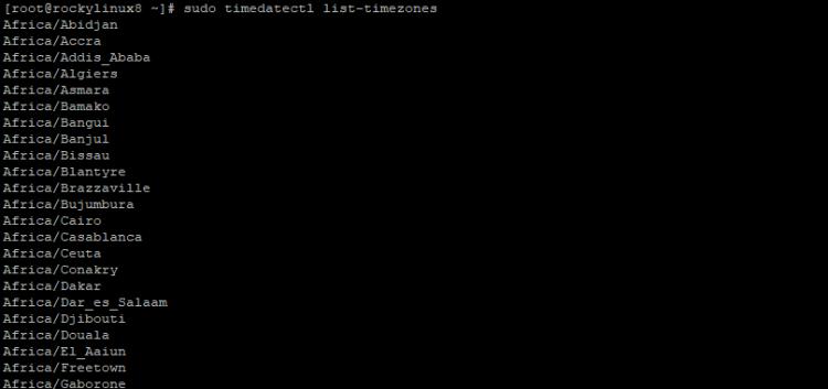  alle verfügbaren Zeitzonen auflisten