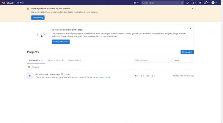 Zugriff auf die GitLab Web UI