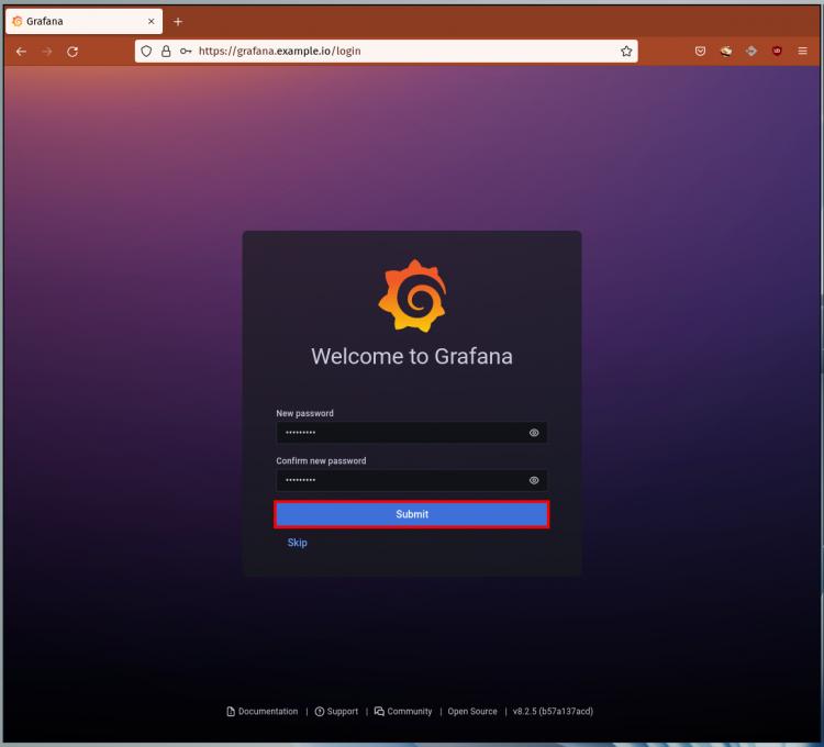 Passwort ändern grafana