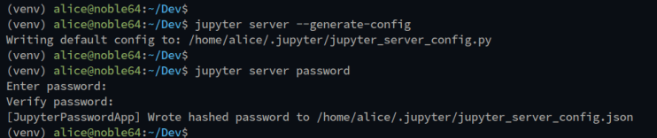 Serverkonfiguration und Passwort generieren