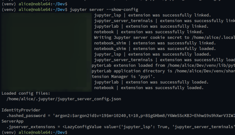Serverkonfiguration anzeigen
