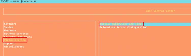 Virtualisierung mit yast2 einrichten