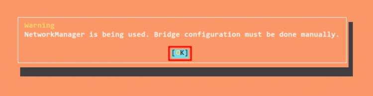 Netzwerkkonfiguration bestätigen
