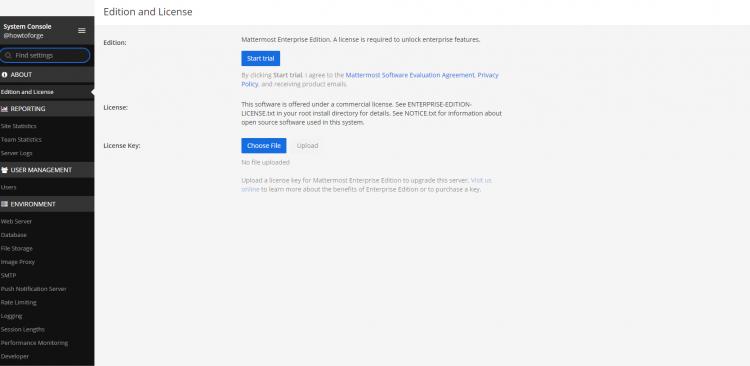 Zugriff auf die Mattermost Web UI